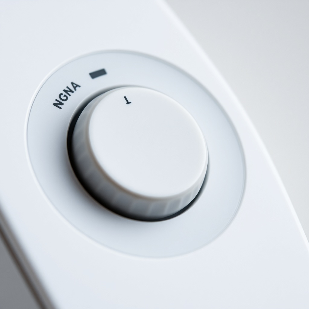 Close-up of Inogen One G5 control panel showing the pulse dose selector dial and digital d