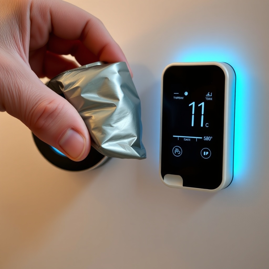 <clean photorealistic photo of an OxyGuide Comfort battery being held next to a digital th